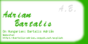 adrian bartalis business card